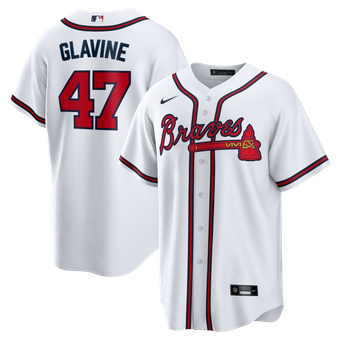 Men's Nike Tom Glavine White Atlanta Braves Home Retired Player Replica Jersey