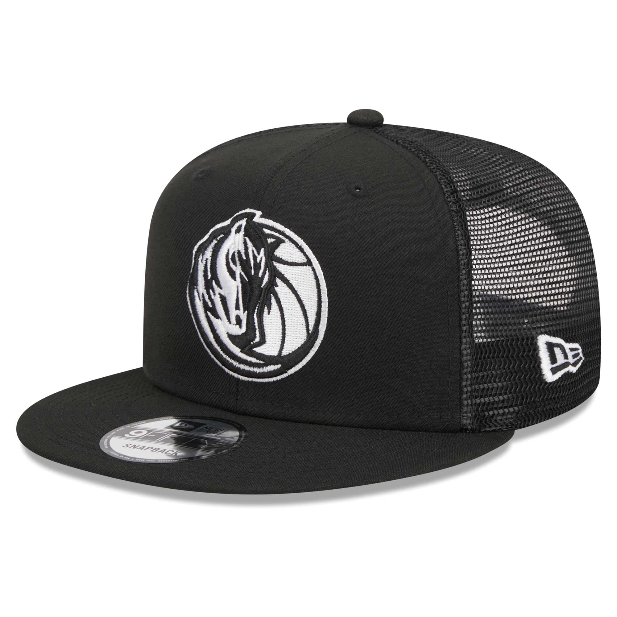 Men's New Era Black Dallas Mavericks 9FIFTY Snapback Trucker Hat