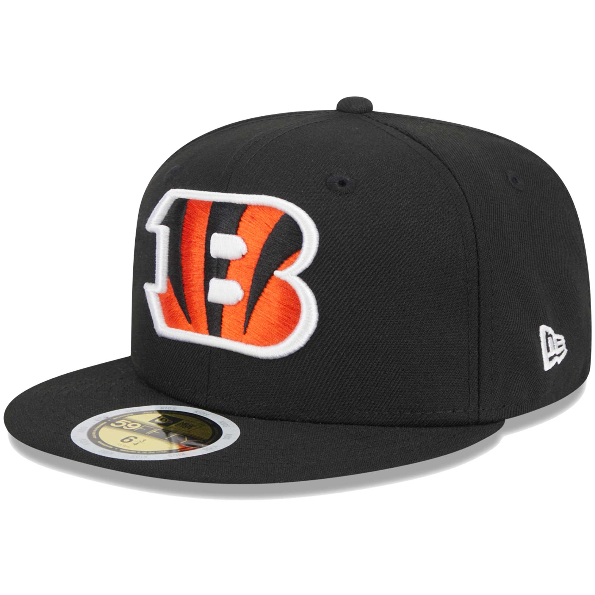 Youth New Era Black Cincinnati Bengals Main 59FIFTY Fitted Hat