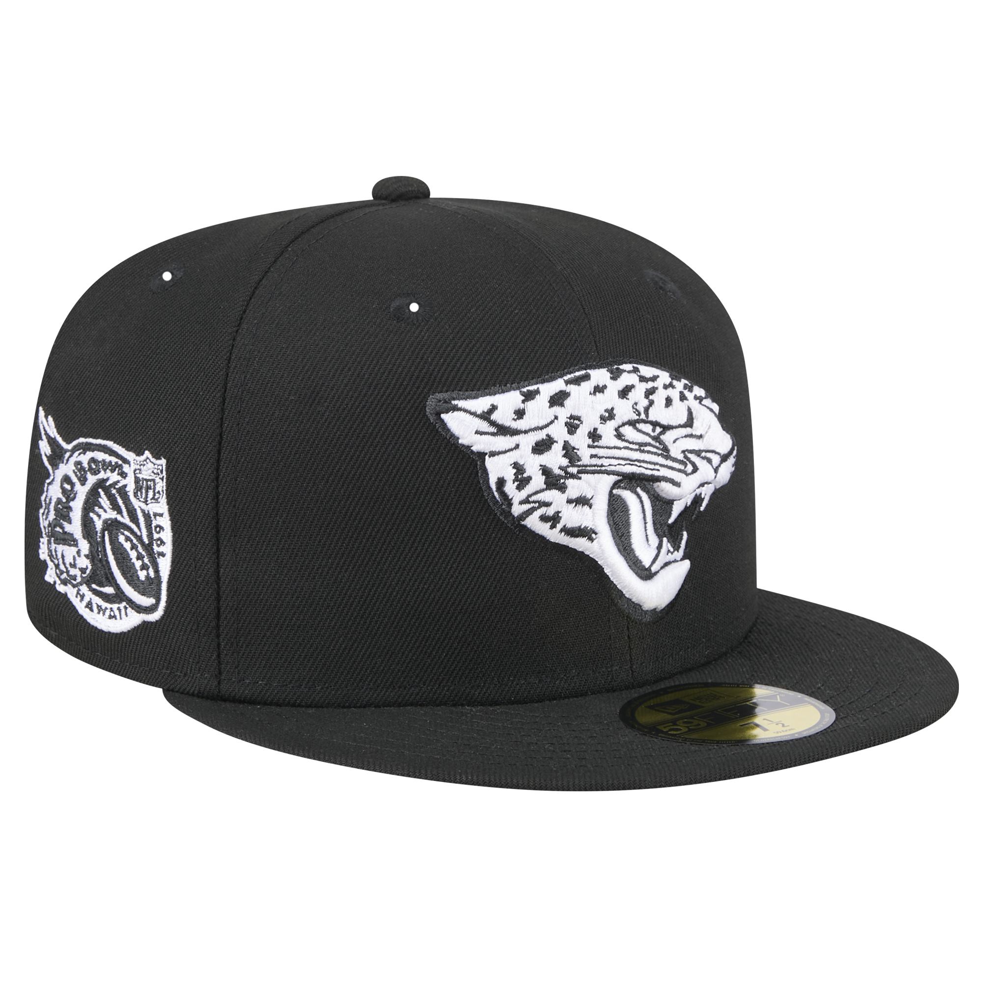 Men's New Era Black Jacksonville Jaguars Main Patch 59FIFTY Fitted Hat