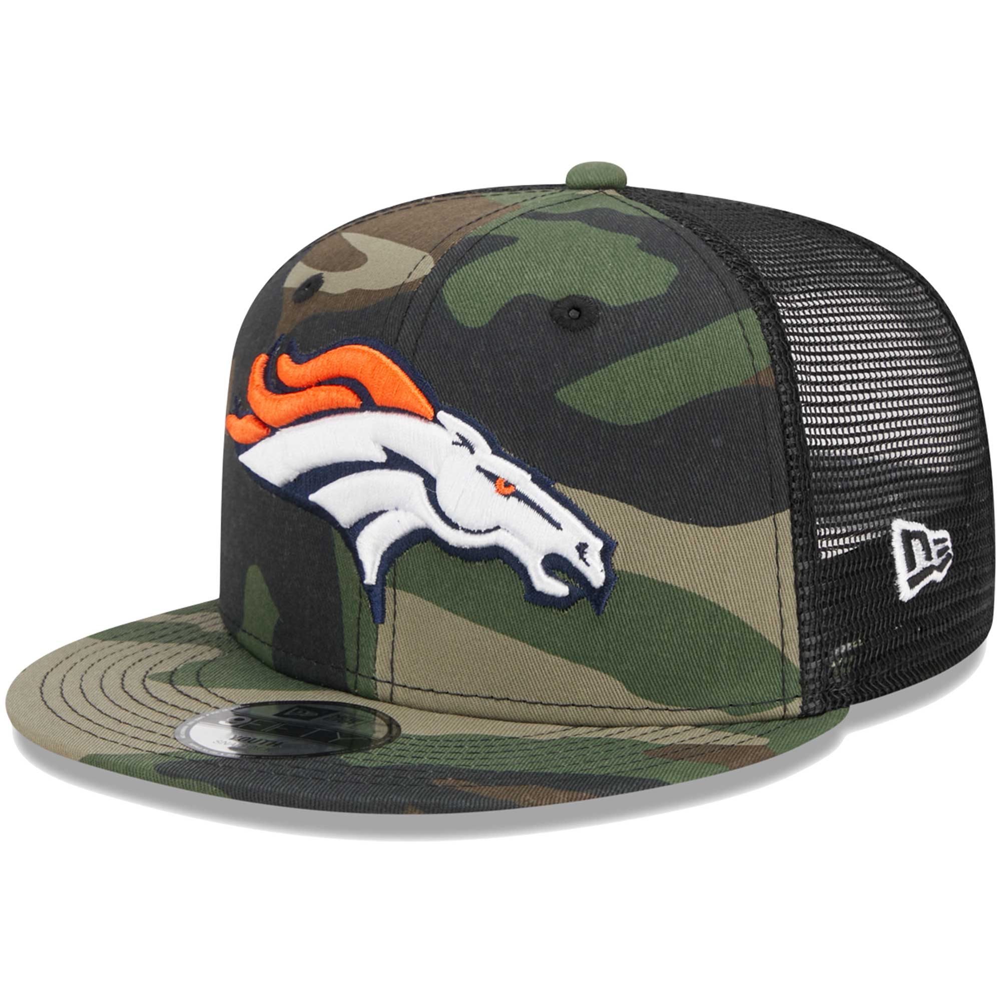 Youth New Era Camo Denver Broncos Main Trucker 9FIFTY Snapback Hat