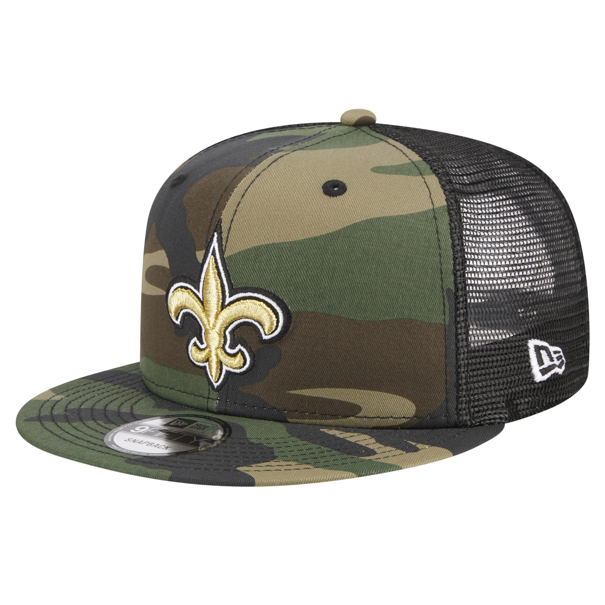 Men's New Era Camo New Orleans Saints Main Trucker 9FIFTY Snapback Hat