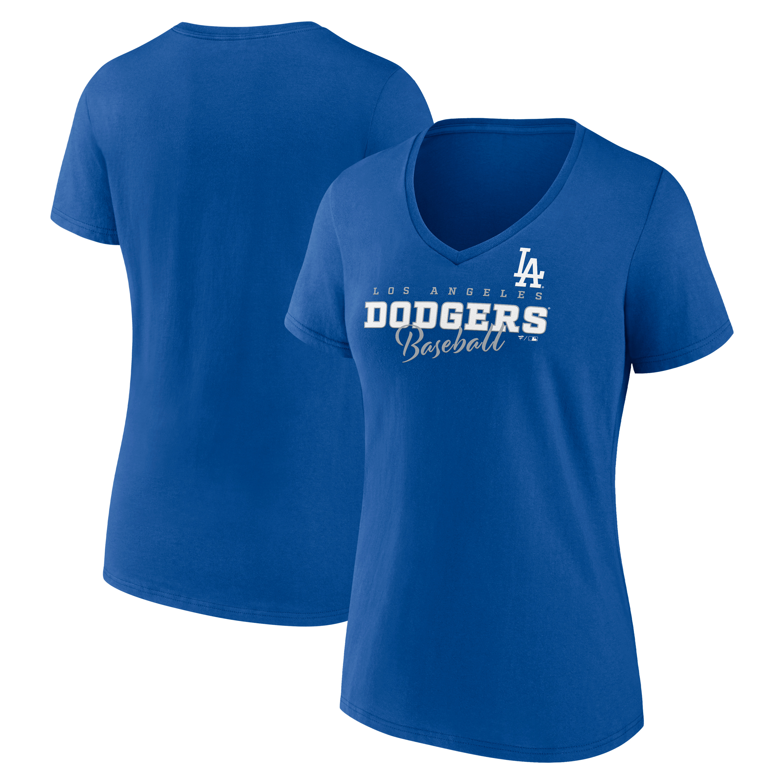 Women's Fanatics Royal Los Angeles Dodgers Back in Business V-Neck T-Shirt