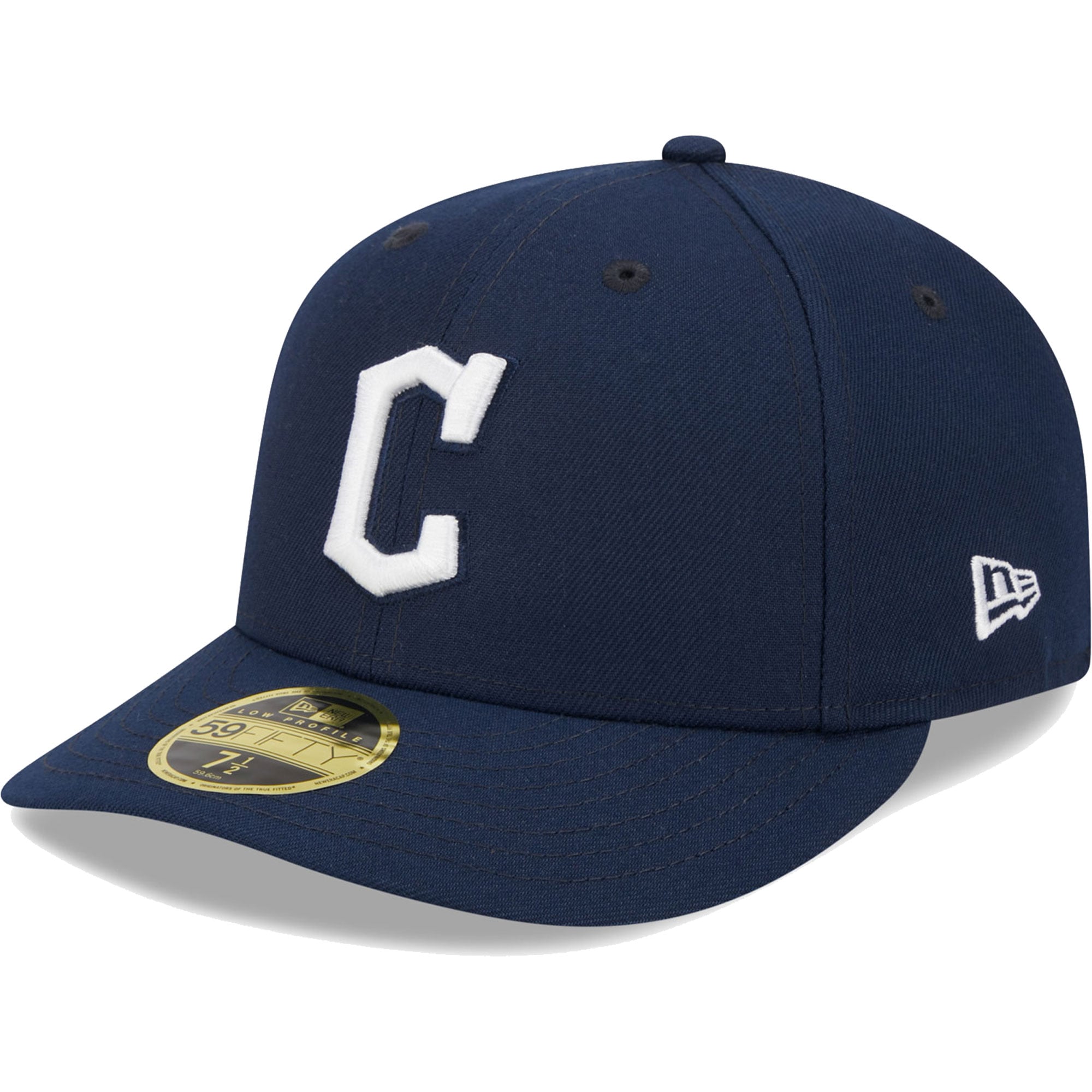 Men's New Era Navy Cleveland Guardians Oceanside Low Profile 59FIFTY Fitted Hat