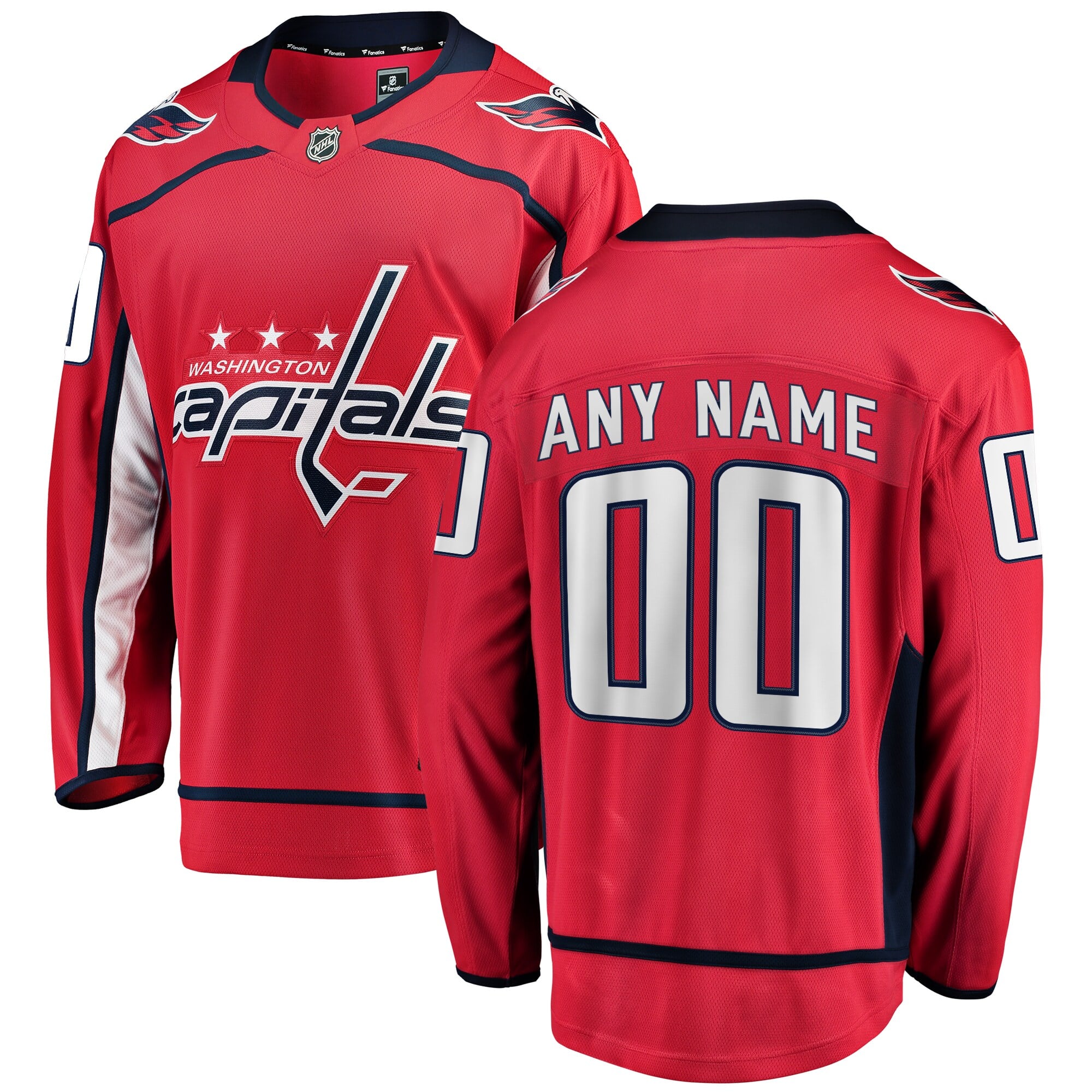 Youth Fanatics Red Washington Capitals Breakaway - Custom Jersey