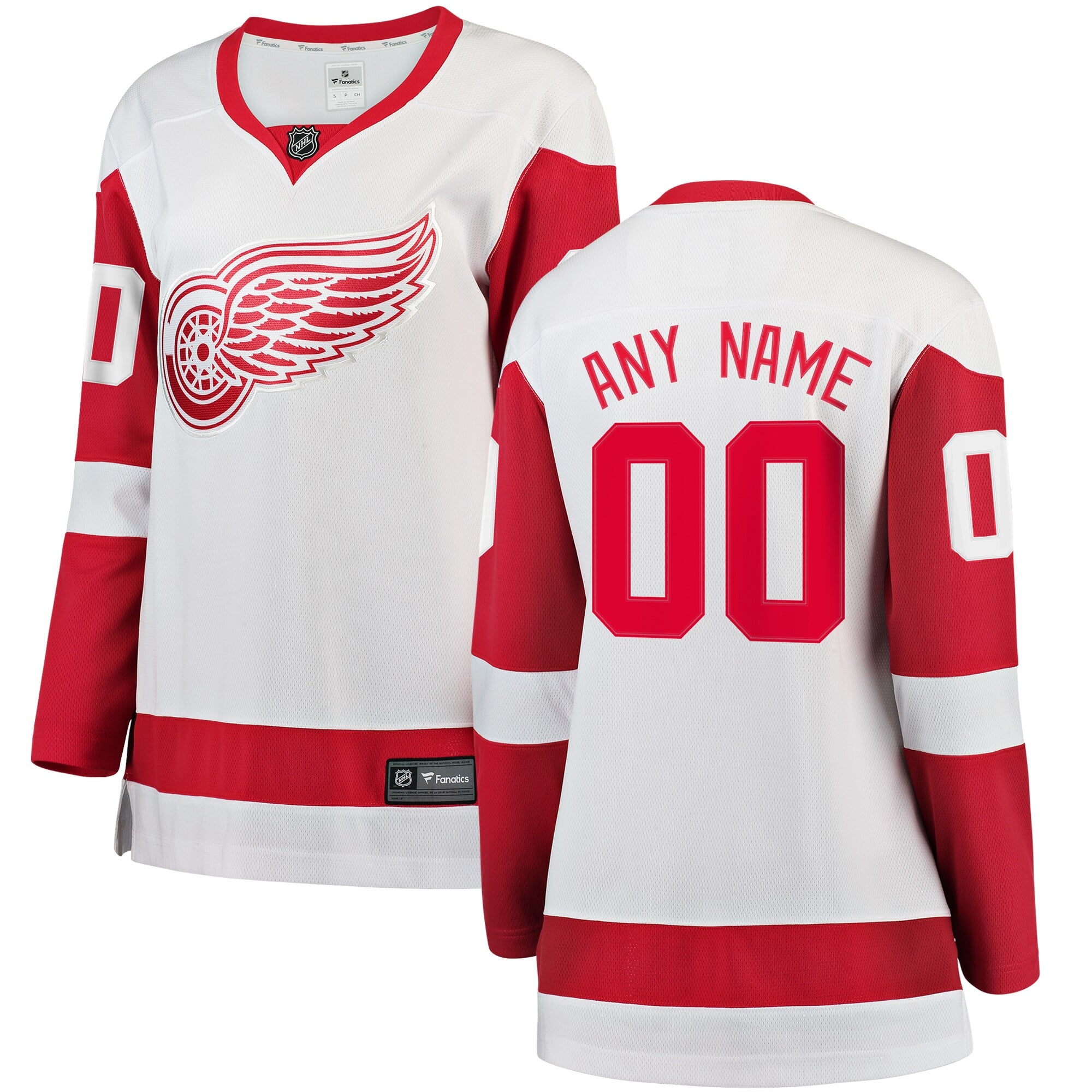Women's Fanatics White Detroit Red Wings Breakaway - Custom Jersey