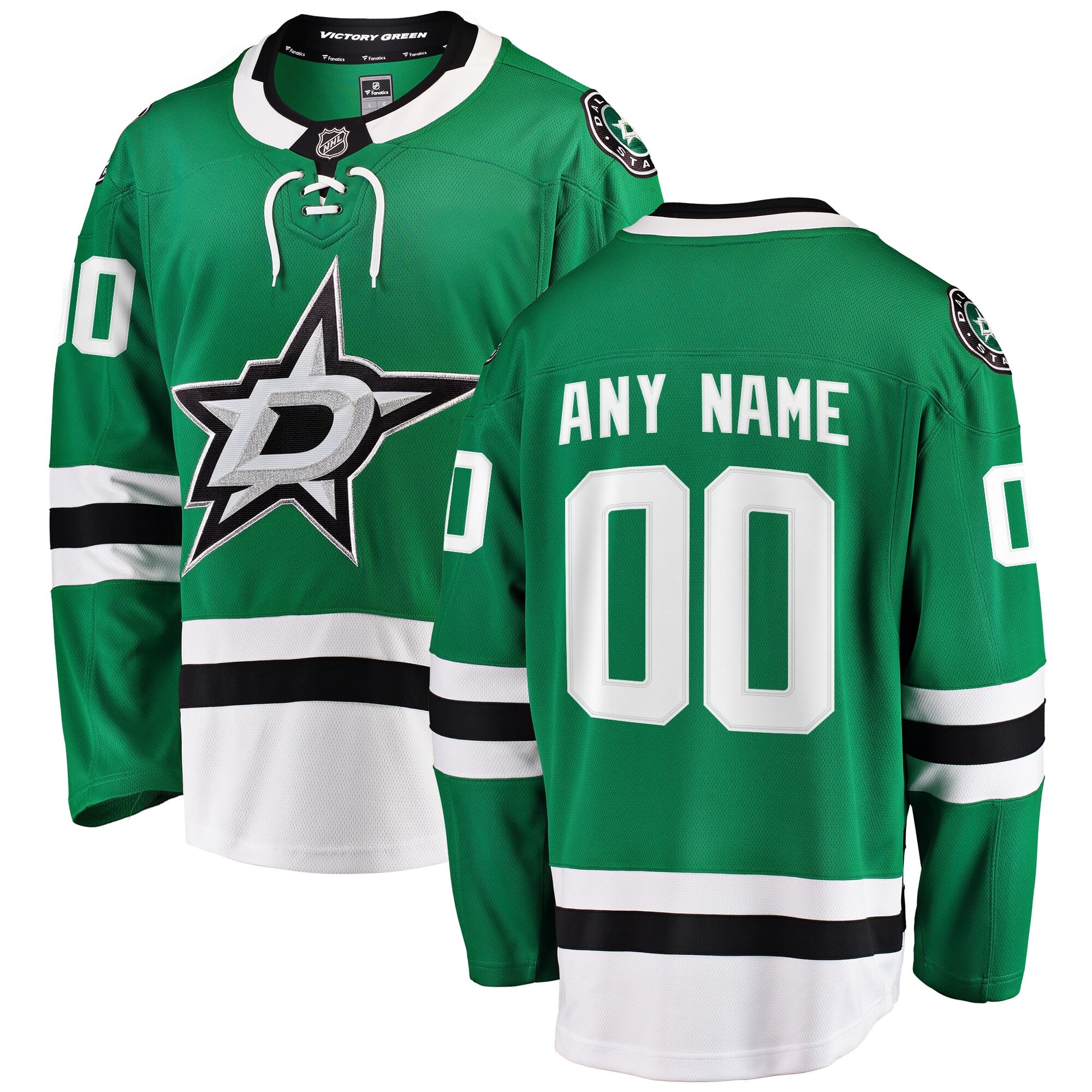 Men's Fanatics Green Dallas Stars Breakaway - Custom Jersey