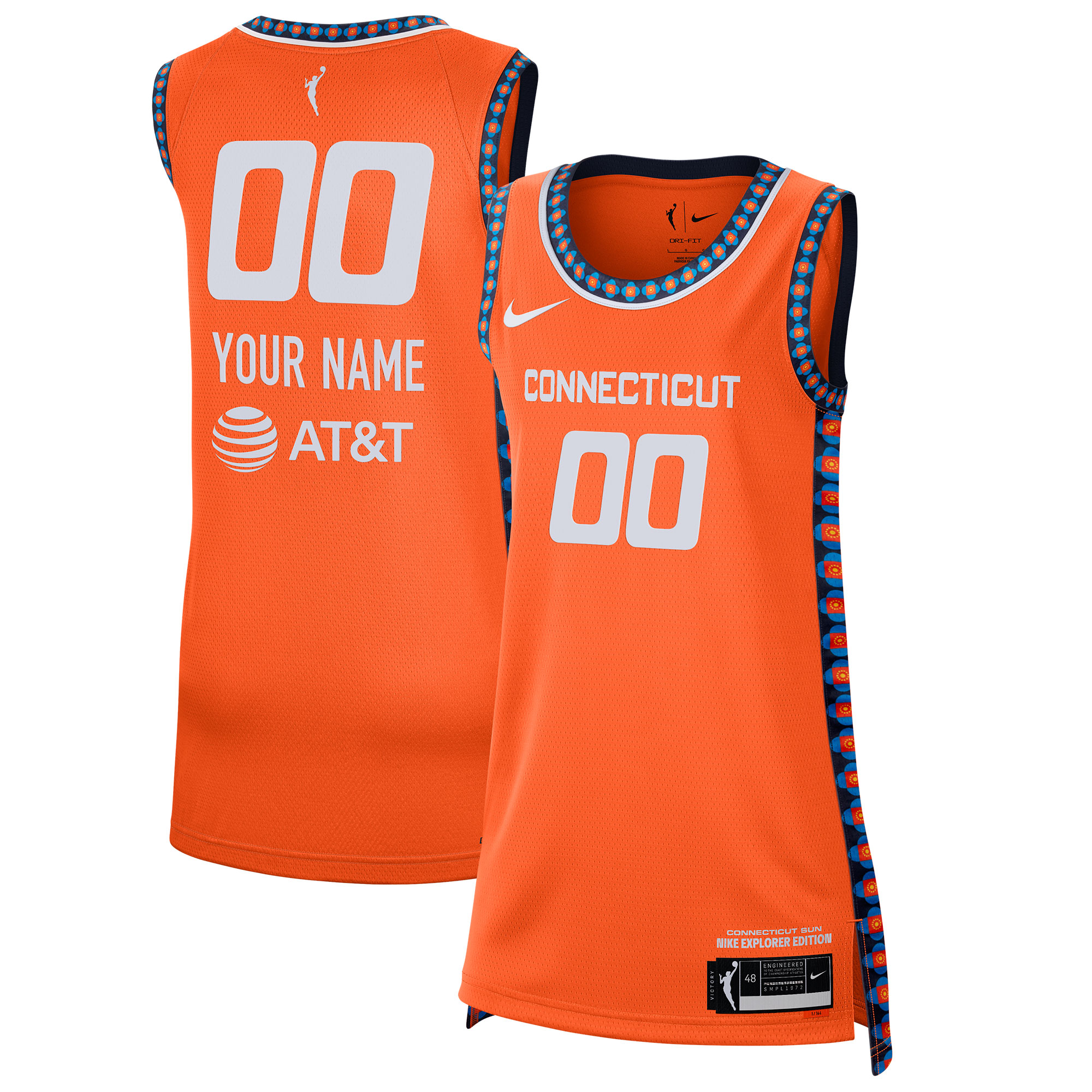 Unisex Nike Orange Connecticut Sun 2021 Explorer Edition Victory Custom Jersey Unisex Nike Orange Connecticut Sun 2021 Explorer Edition Victory Custom Jersey