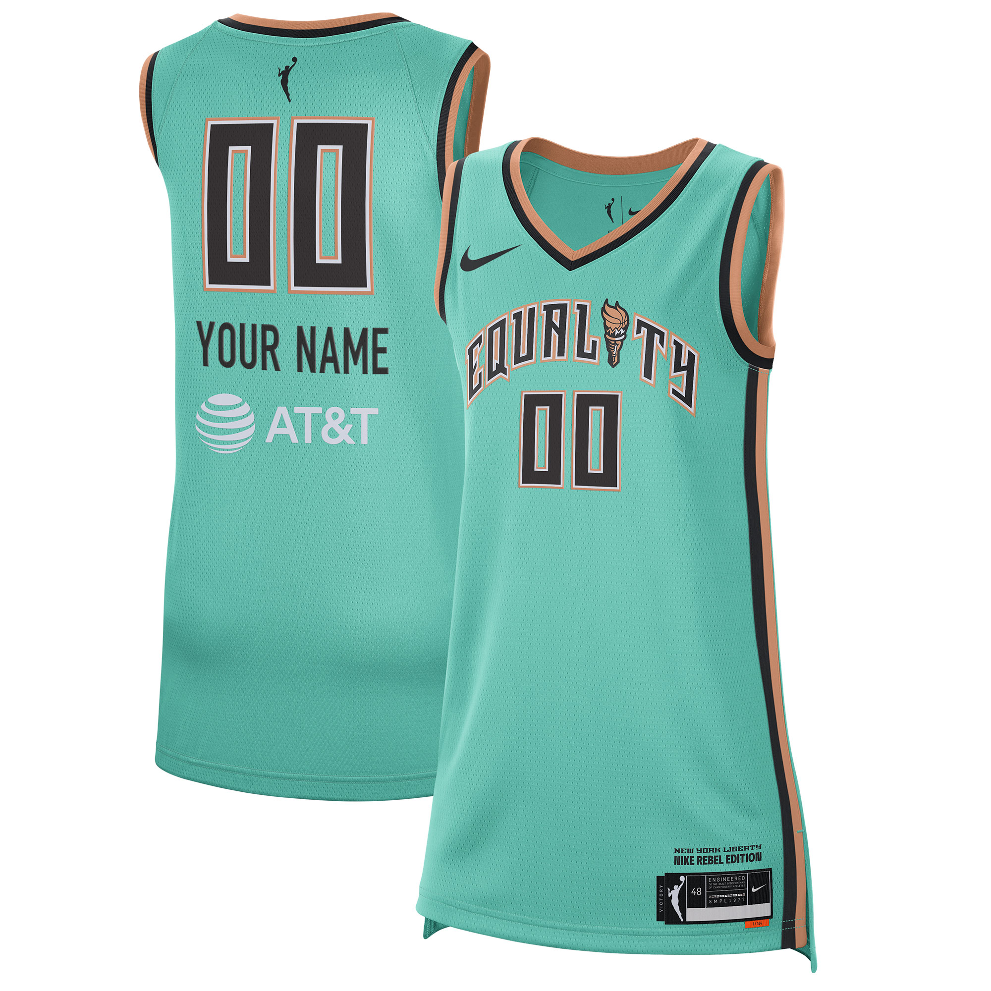 Unisex Nike Mint New York Liberty 2021 Rebel Edition Victory Custom Jersey Unisex Nike Mint New York Liberty 2021 Rebel Edition Victory Custom Jersey