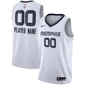 Men's Nike White Memphis Grizzlies 2020/21 Swingman Custom Jersey - Association Edition