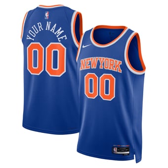 Unisex Nike Blue New York Knicks Swingman Custom Jersey - Icon Edition