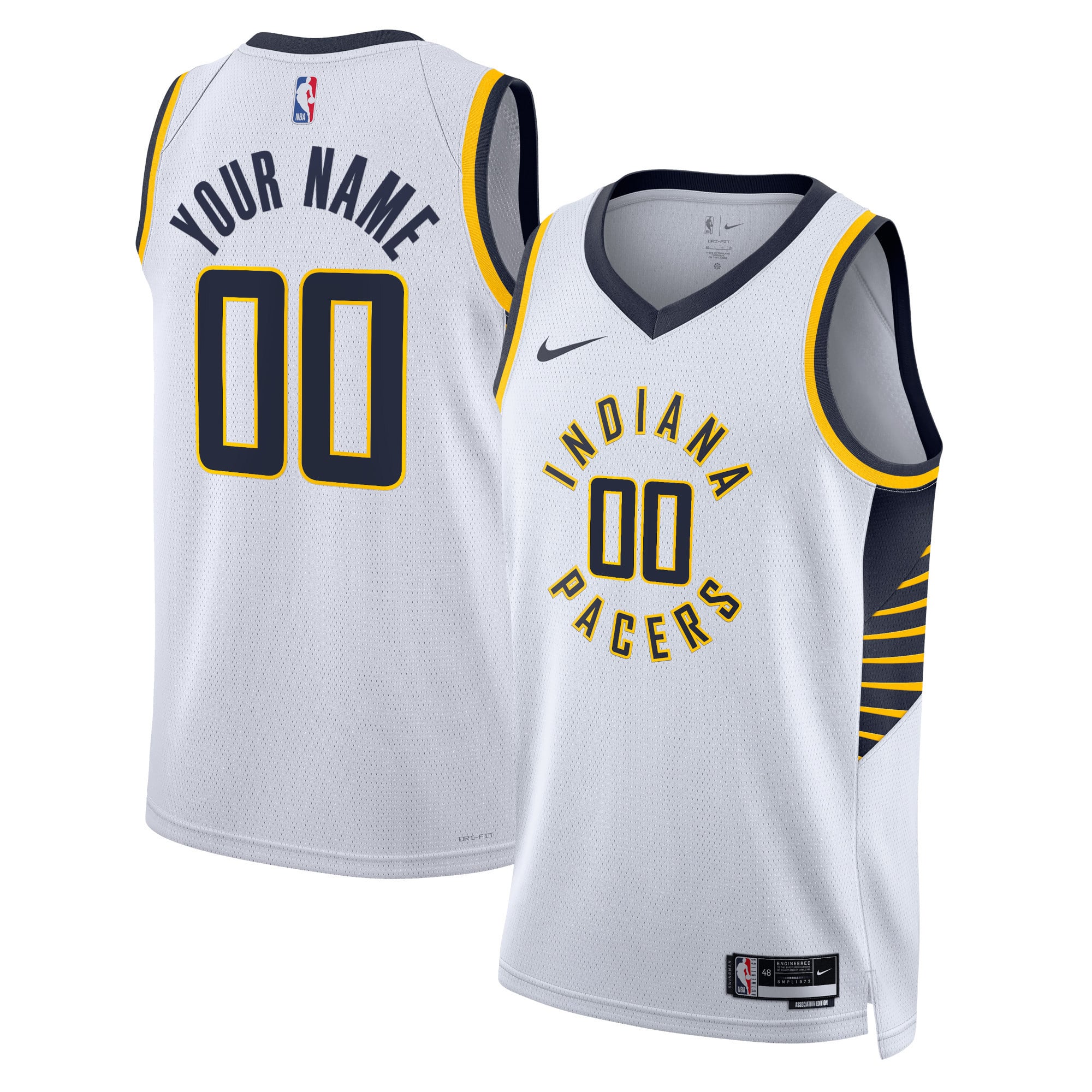 Unisex Nike White Indiana Pacers Swingman Custom Jersey - Association Edition