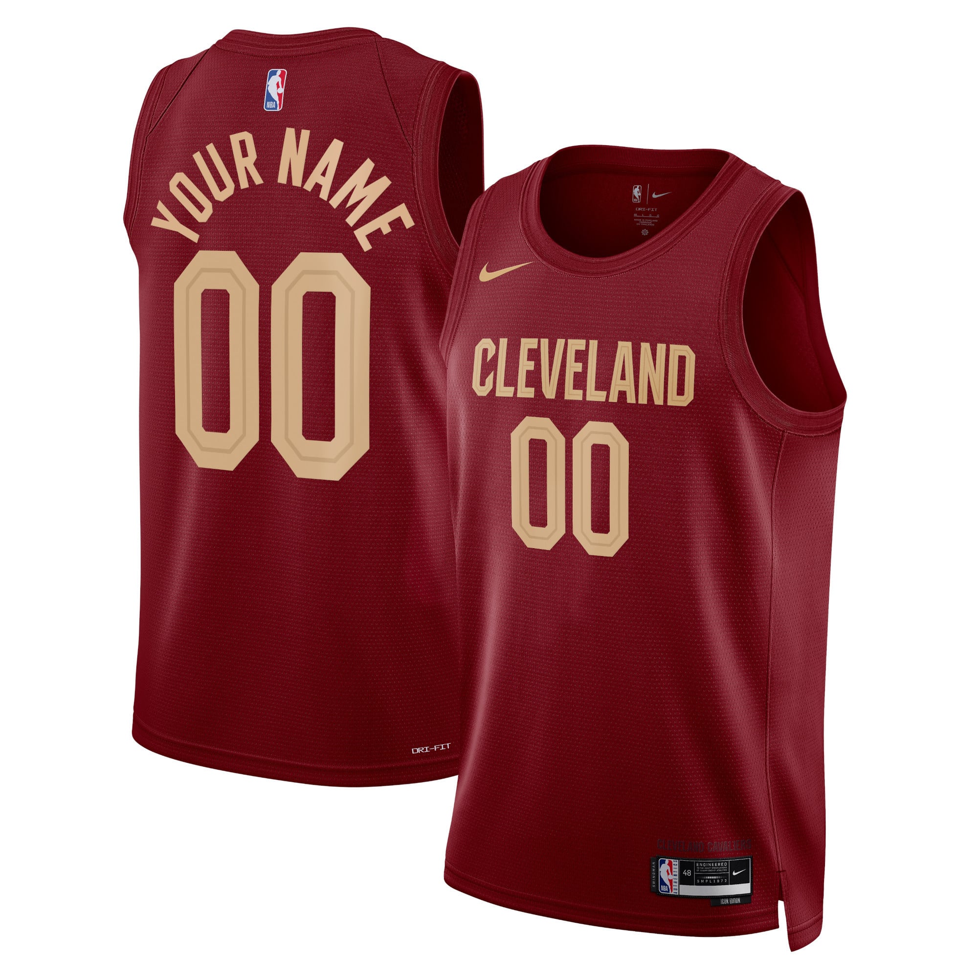 Unisex Nike Burgundy Cleveland Cavaliers Swingman Custom Jersey - Icon Edition