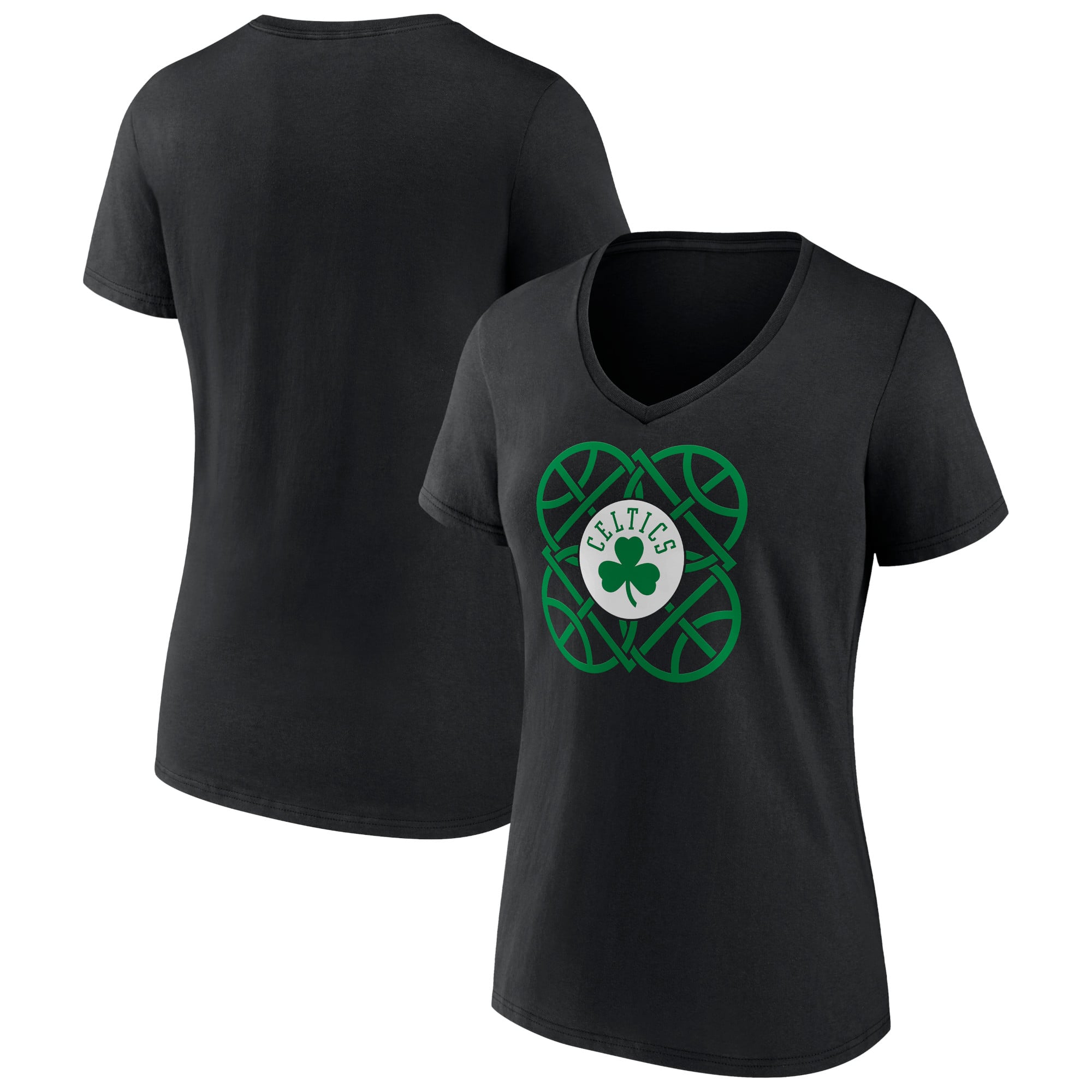 Women's Black Boston Celtics Team Pride V-Neck T-Shirt