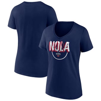 Women's Navy New Orleans Pelicans Team Pride V-Neck T-Shirt