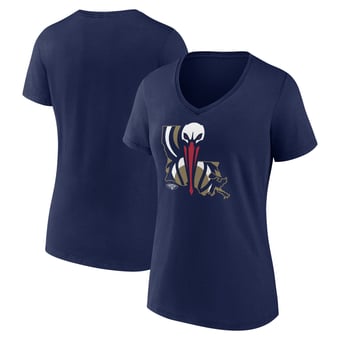 Women's Navy New Orleans Pelicans Huddle V-Neck T-Shirt