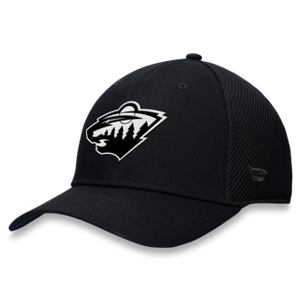Men's Fanatics  Black Minnesota Wild Tonal Meshback Stretch Hat