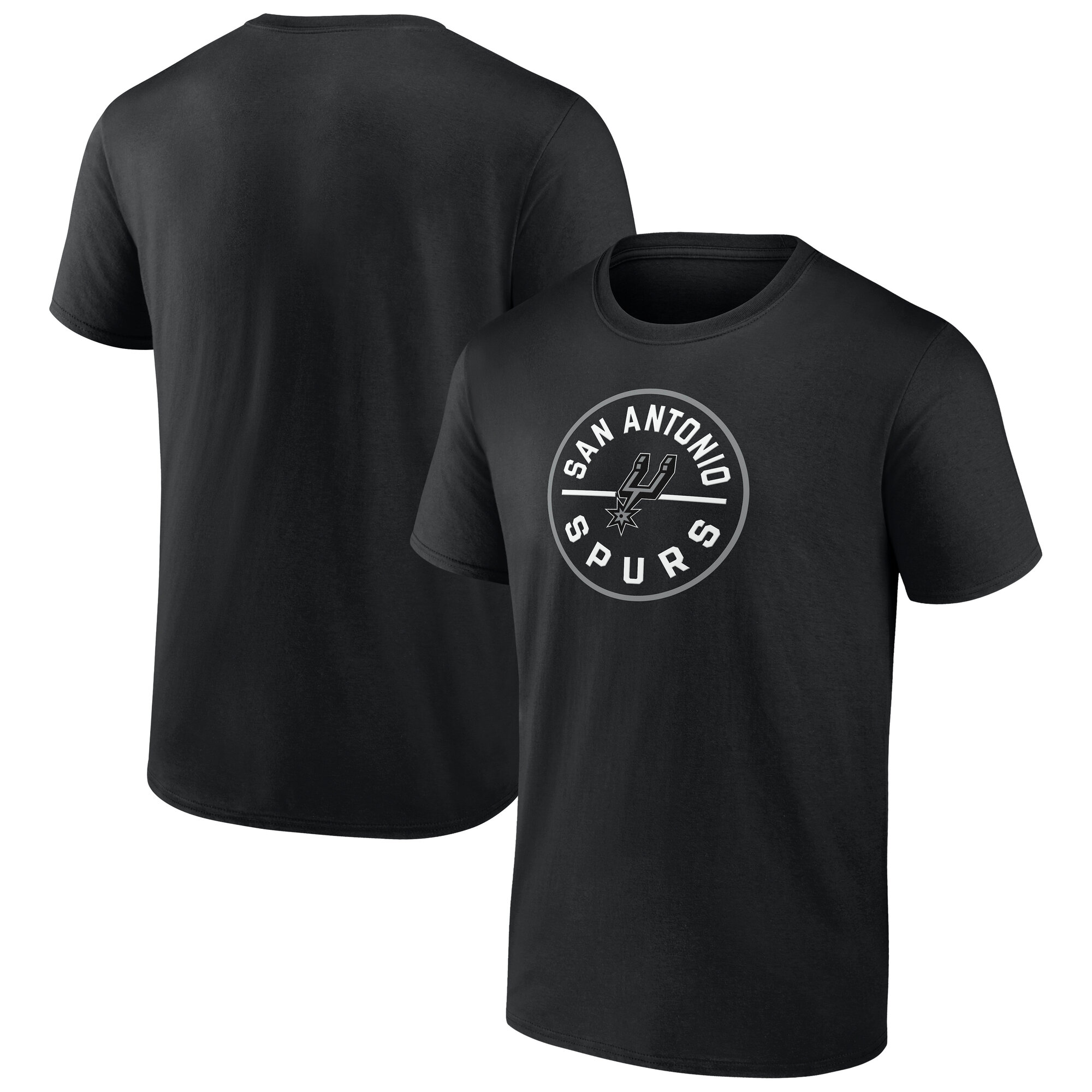 Men's Fanatics  Black San Antonio Spurs Offensive Rebound Bi-Blend T-Shirt