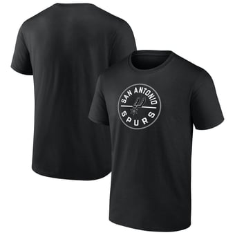 Men's Fanatics  Black San Antonio Spurs Offensive Rebound Bi-Blend T-Shirt