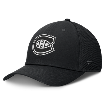 Men's Fanatics  Black Montreal Canadiens Tonal Meshback Stretch Hat