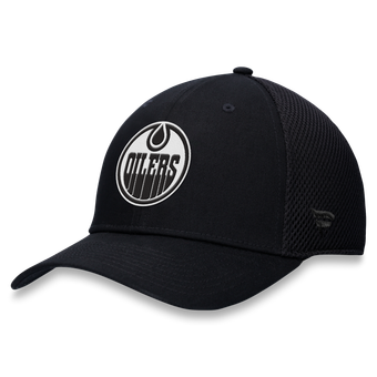 Men's Fanatics  Black Edmonton Oilers Tonal Meshback Stretch Hat