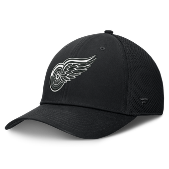 Men's Fanatics  Black Detroit Red Wings Tonal Meshback Stretch Hat