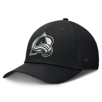 Men's Fanatics  Black Colorado Avalanche Tonal Meshback Stretch Hat