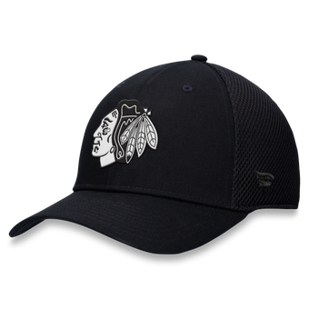 Men's Fanatics  Black Chicago Blackhawks Tonal Meshback Stretch Hat