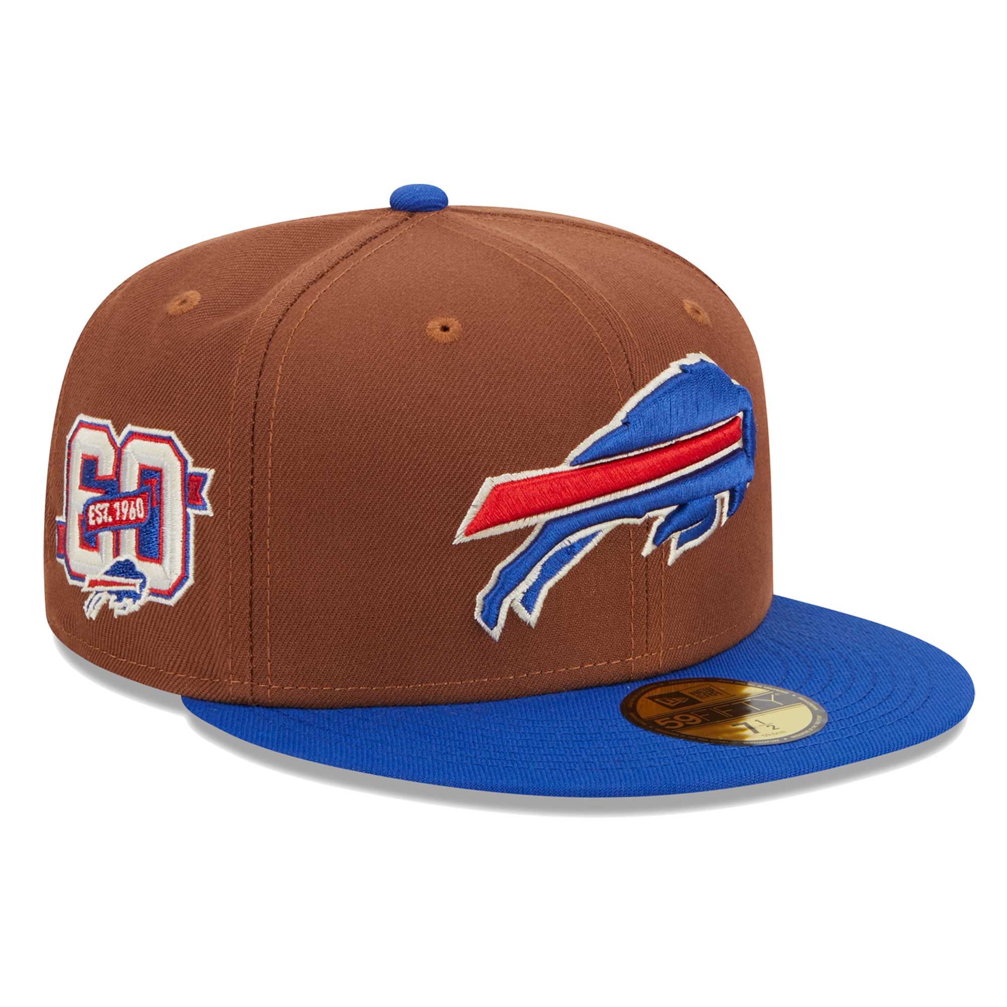 Men's New Era Brown Buffalo Bills Harvest 59FIFTY Fitted Hat