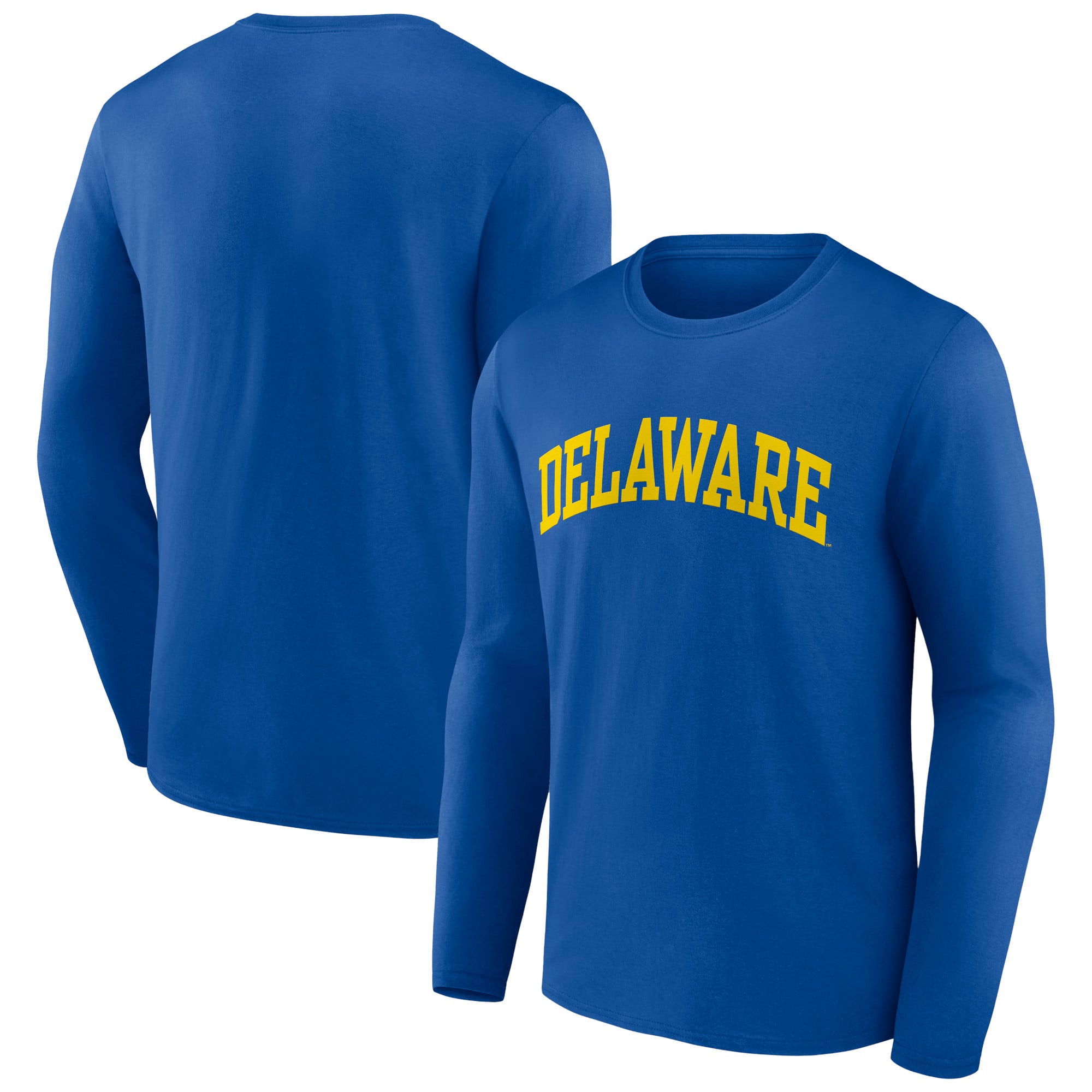 Men's Royal Delaware Fightin' Blue Hens Basic Arch Long Sleeve T-Shirt
