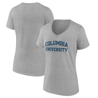 Women's Gray Columbia University Basic Arch V-Neck T-Shirt