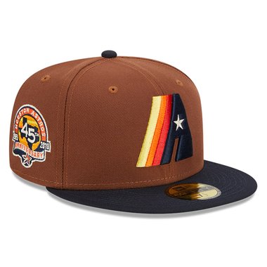 Men's New Era Brown Houston Astros Harvest 45th Anniversary 59FIFTY Fitted Hat