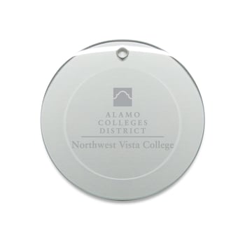 NVC Wildcats 3'' Round Glass Ornament