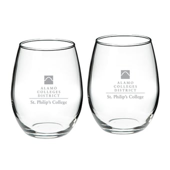 SPC Tigers Two-Piece 21oz. Stemless Wine Glass Set