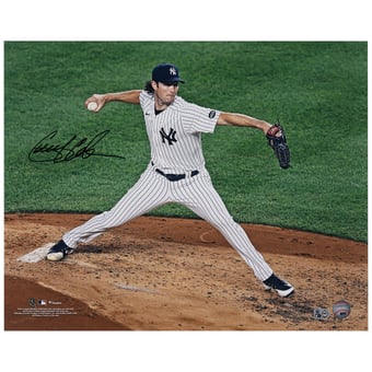 Gerrit Cole New York Yankees Autographed 16" x 20" Pinstripes Side View Photograph