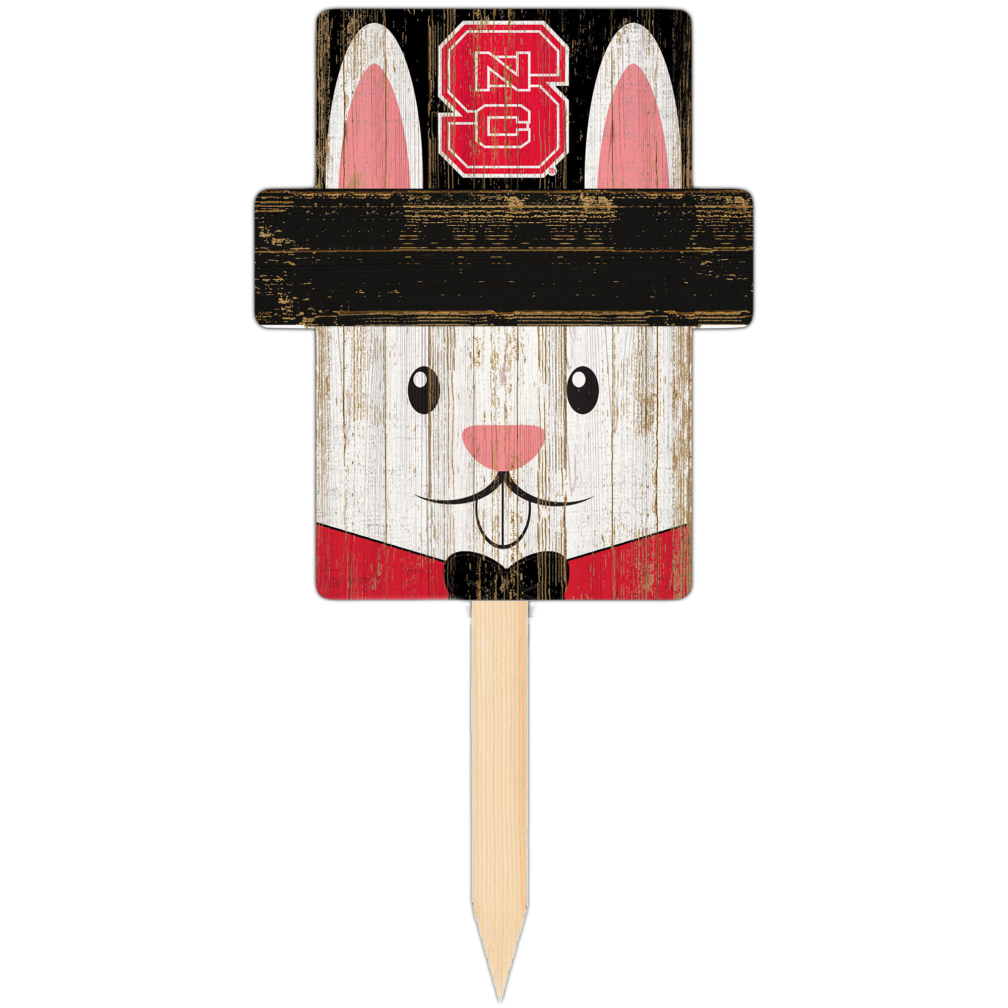 NC State Wolfpack 16" x 19" Easter Bunny Yard Stake