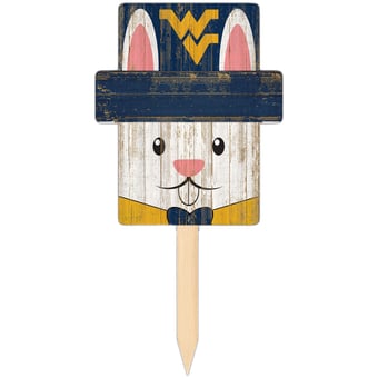 West Virginia Mountaineers 16" x 19" Easter Bunny Yard Stake