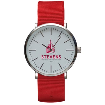 Stevens Institute of Technology Ducks Stitch Nylon Strap Watch