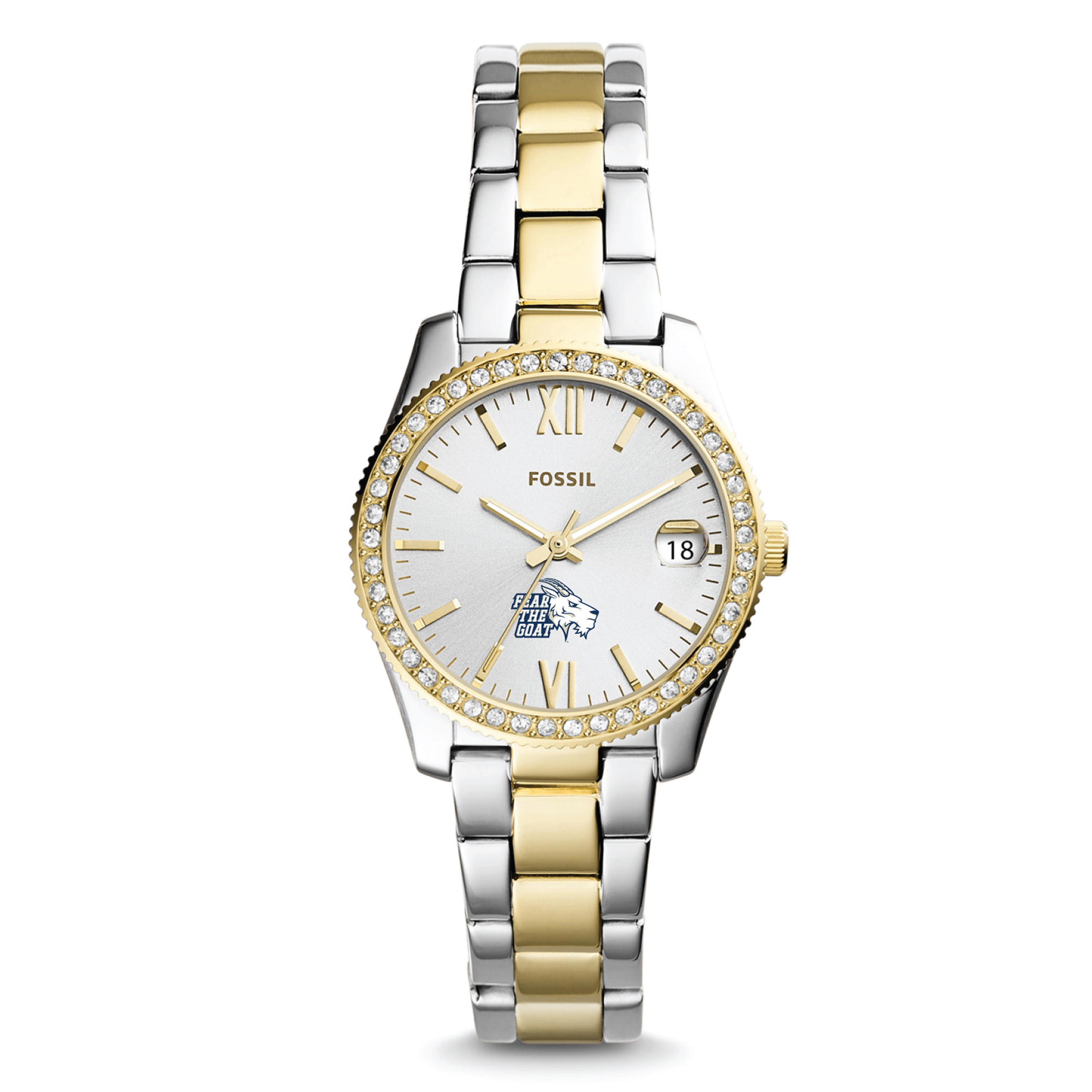 Women's St. Edwards Hilltoppers Fossil Scarlette Mini Two Tone Stainless Steel Watch
