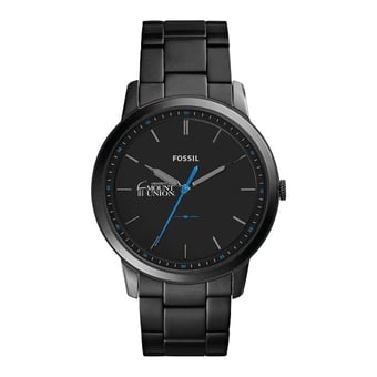Men's Mount Union Purple Raiders Fossil Minimalist Slim Stainless Steel Watch