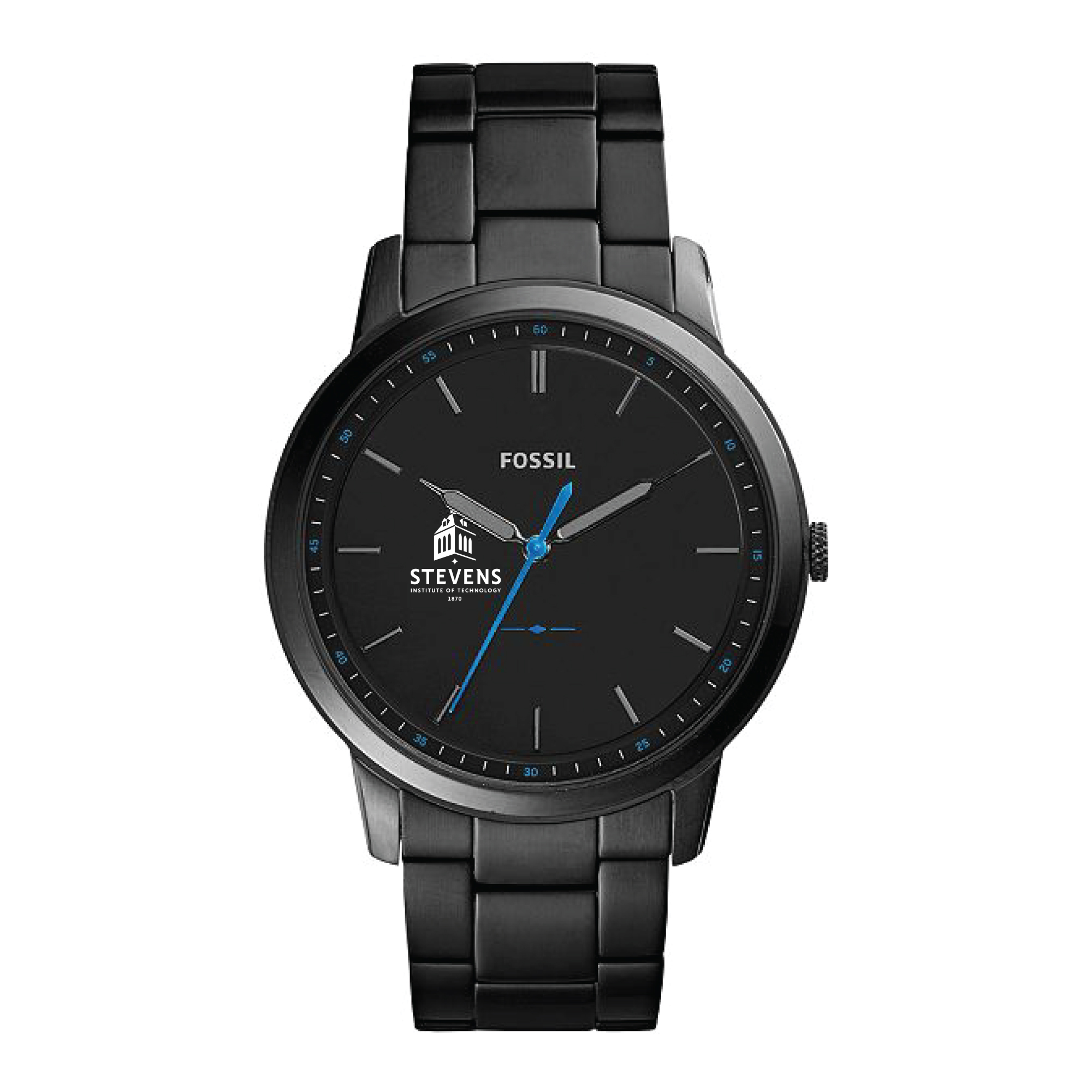 Men's Stevens Institute of Technology Ducks Fossil Minimalist Slim Stainless Steel Watch