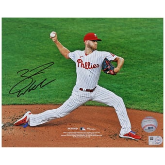 Zack Wheeler Philadelphia Phillies Autographed 8" x 10" Pinstripes Pitching Photograph
