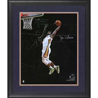 Zion Williamson New Orleans Pelicans Framed Autographed 16" x 20" Spotlight Dunk Photograph