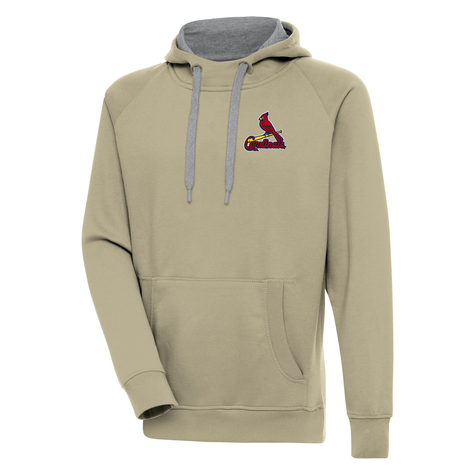 Men’s Antigua Khaki St. Louis Cardinals Victory Pullover Hoodie Men’s Antigua Khaki St. Louis Cardinals Victory Pullover Hoodie