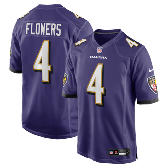 Men's Nike Zay Flowers Purple Baltimore Ravens Game Jersey