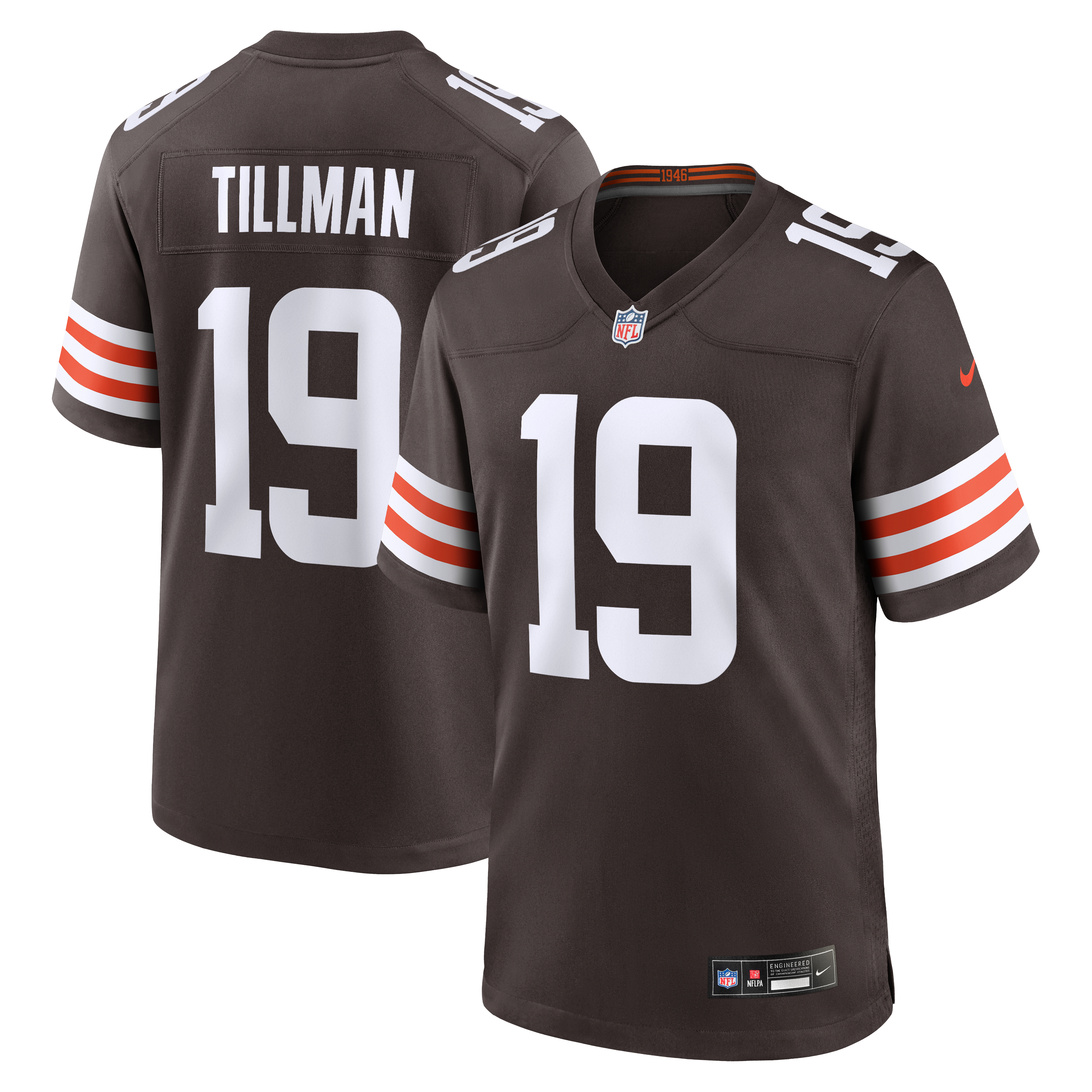 Men's Nike Cedric Tillman Brown Cleveland Browns Game Jersey