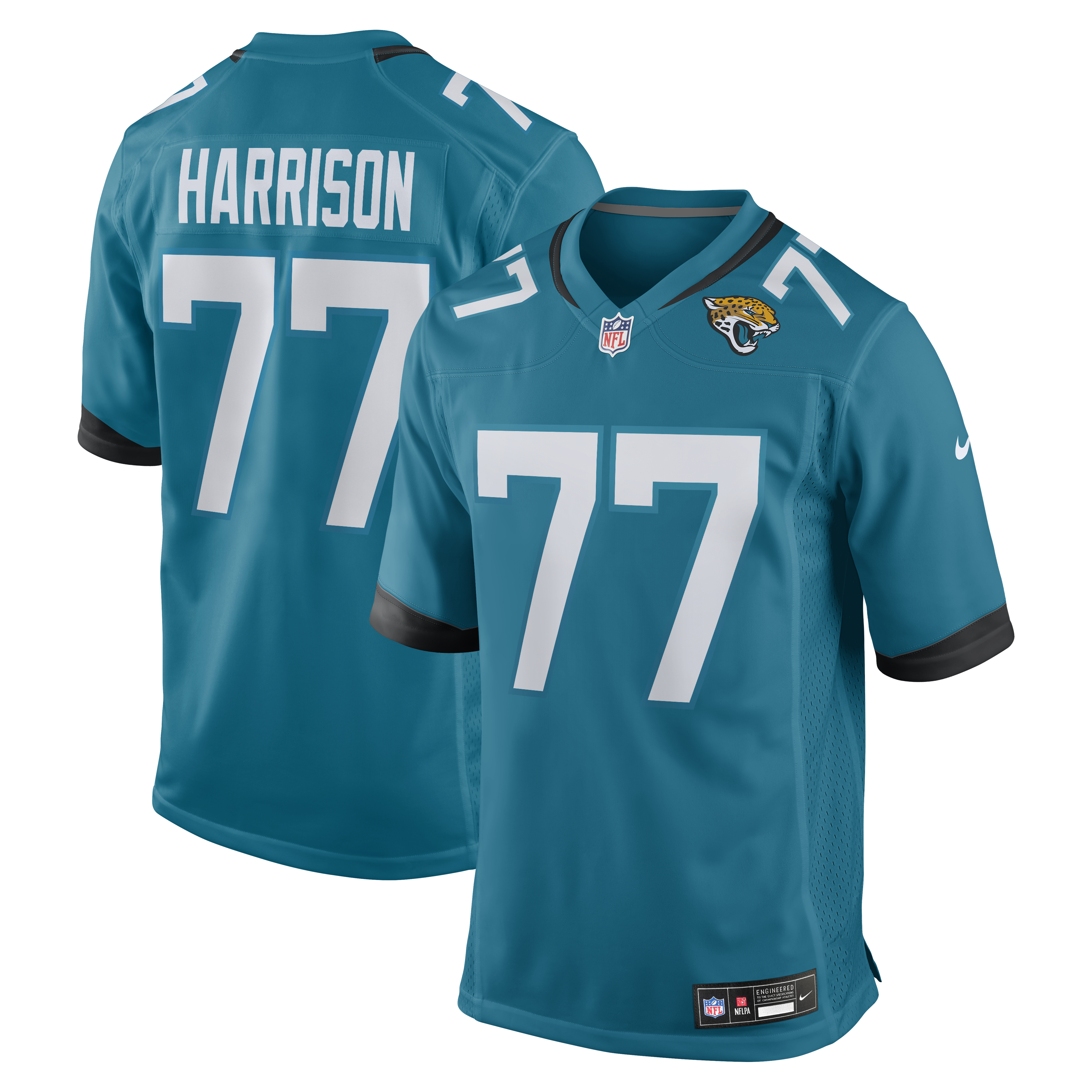Men's Nike Anton Harrison Teal Jacksonville Jaguars Game Jersey