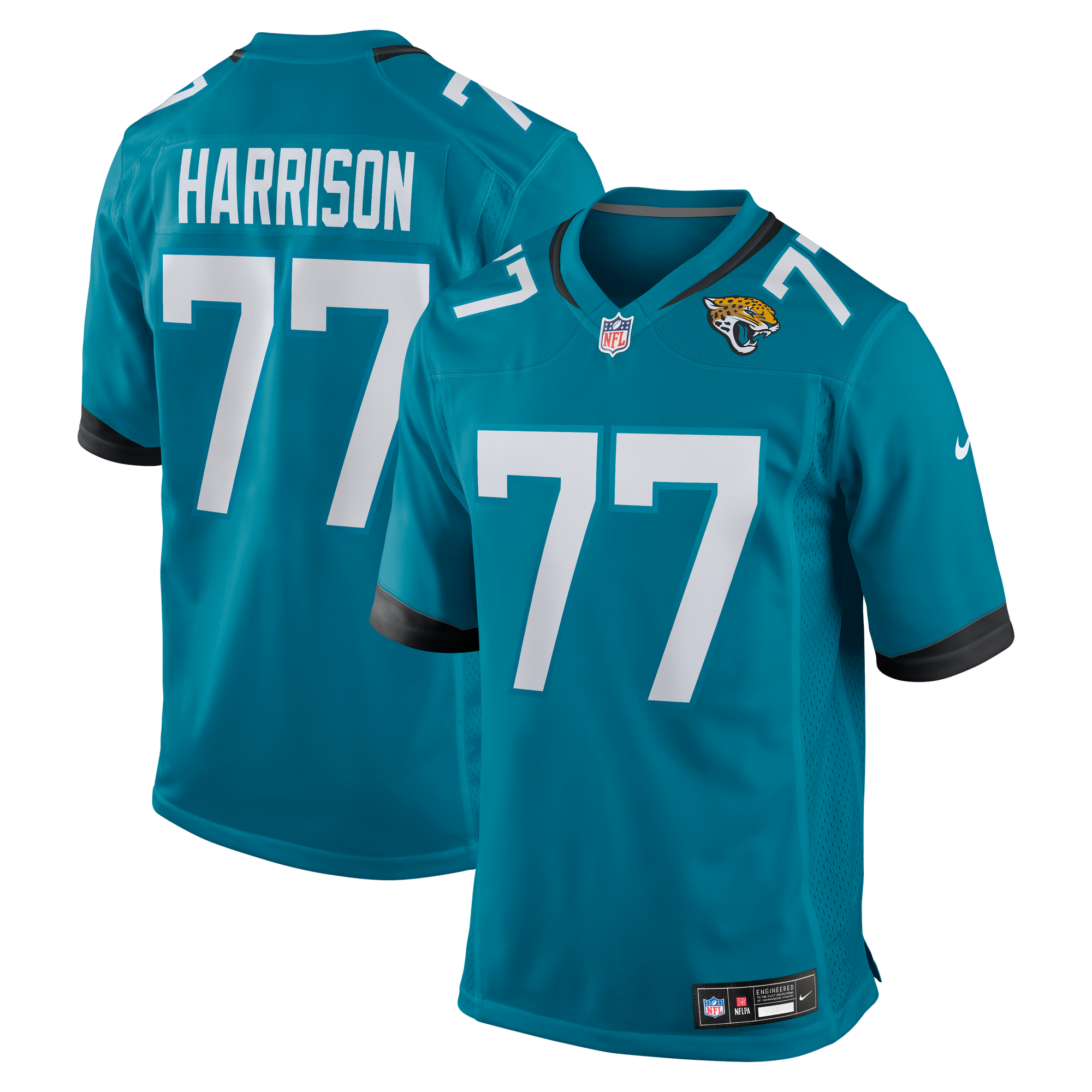 Men's Nike Anton Harrison Teal Jacksonville Jaguars Game Jersey