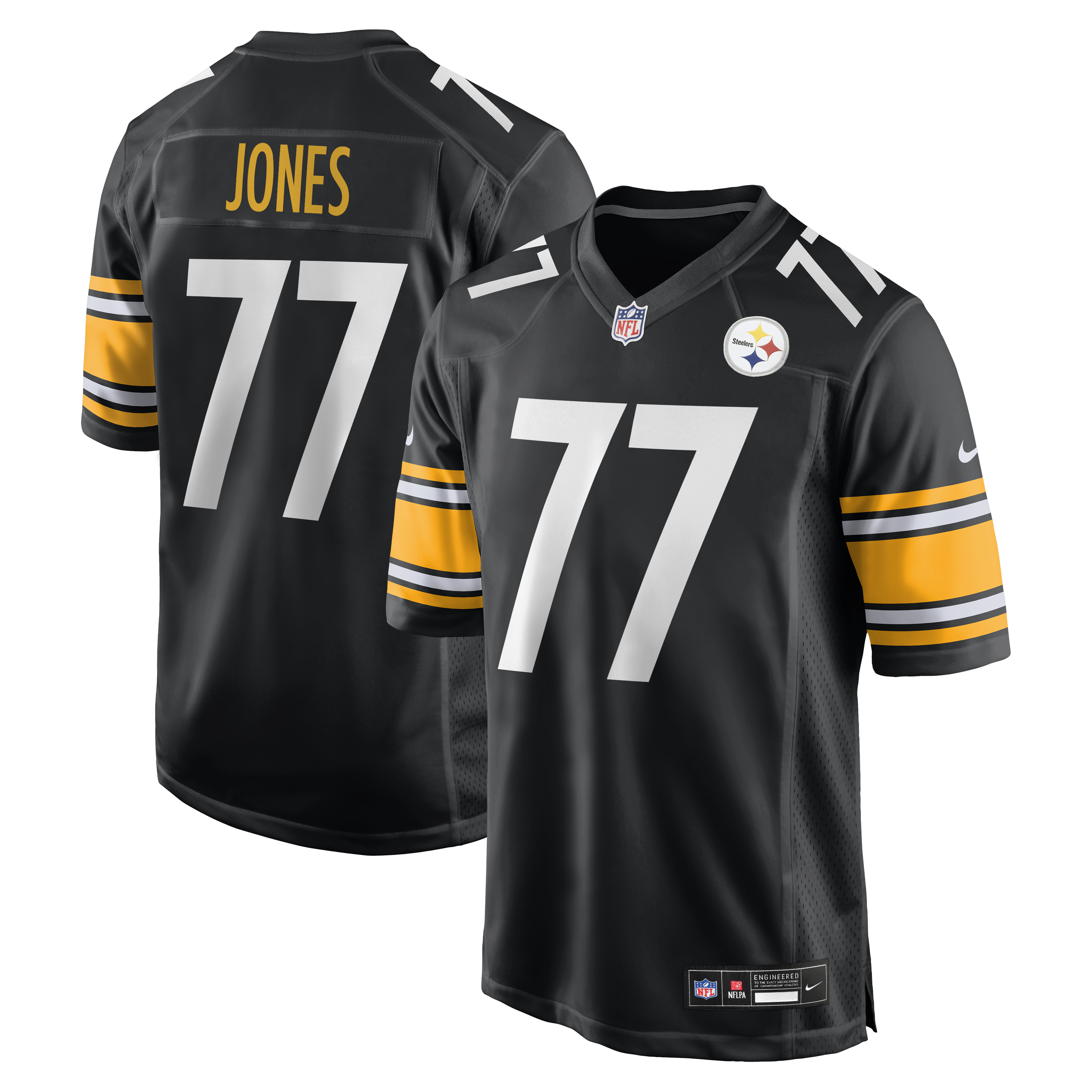 Men's Nike Broderick Jones Black Pittsburgh Steelers Game Jersey