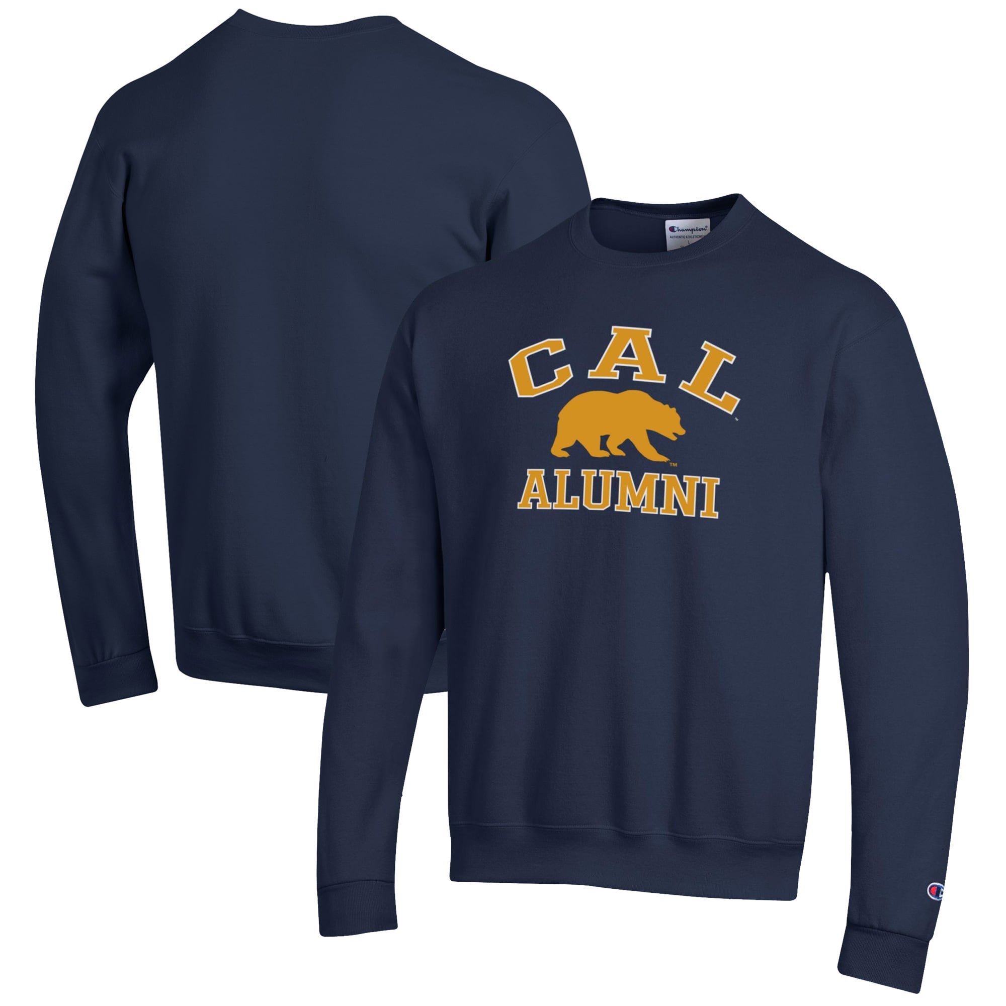 Men's Champion  Navy Cal Bears Alumni Logo Arch Pullover Sweatshirt